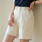 Adjustable-waist Cotton Shorts