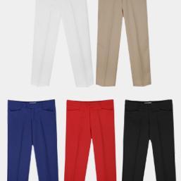 Flat-front Straight-cut Dress Pants