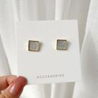 Square Stud Earring 925 Sterling Silver - As Shown In Figure - One Size
