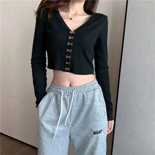 Hook And Eye Knit Top Black - One Size