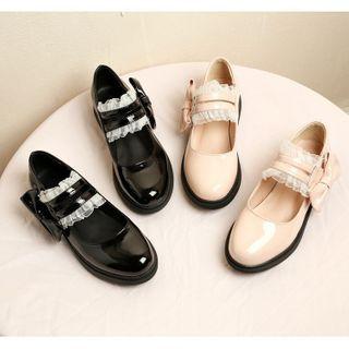 Ruffle Trim Mary Jane Shoes