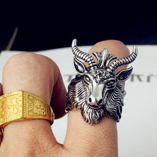 Goat Stainless Steel Ring