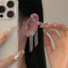 Star Alloy Cuff Earring 1pc - Right Ear - Silver - One Size