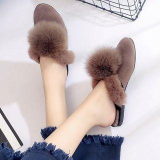 Fluffy Slide Flats