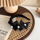 Heart Pearl Hair Band Black - One Size