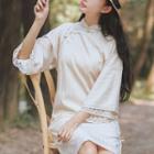 Traditional Chinese 3/4-sleeve Frog Buttoned Dress