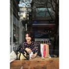 Elbow-sleeve Round-neck Pattern T-shirt Dress