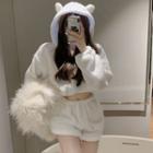 Bear Ear Cropped Hoodie