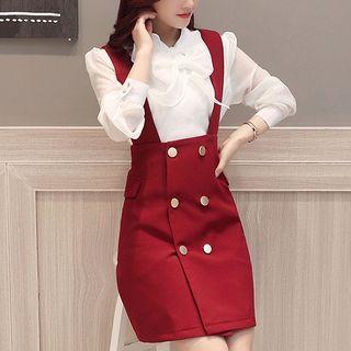 Double-buttoned Jumper Skirt