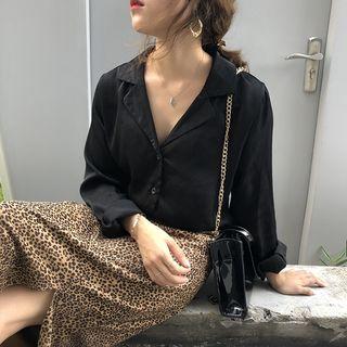 Leopard Print High-waist Midi Skirt