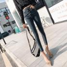 Cropped High Rise Skinny Jeans
