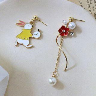 Mismatch Rabbit Earring / Clip-on Earring
