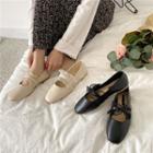 Plain Ruffle Trim Mary Jane Shoes
