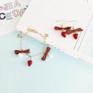 Strawberry Bow Earring / Bracelet