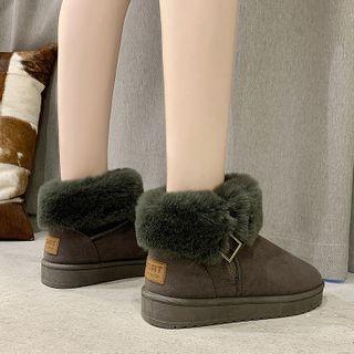 Platform Faux Fur Lined Snow Boots