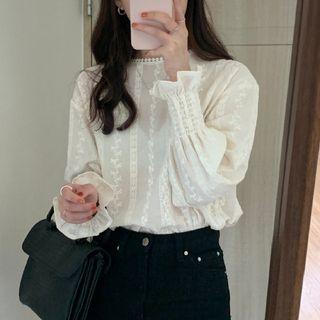 Bell-sleeve Corset Blouse