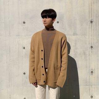 Letter-patch Boxy Cardigan