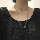 Chunky Chain Layered Choker Necklace Necklace - One Size