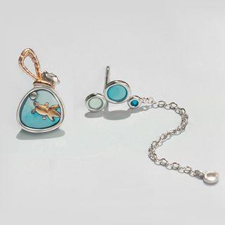 Non-matching Goldfish & Chain Earring Earring - As Shown In Figure - One Size