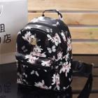 Faux Leather Butterfly Print Backpack