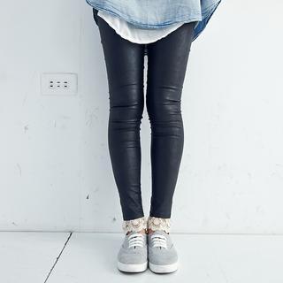 Lace-hem Leggings