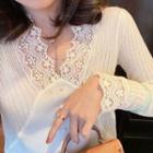Lace Knit Top 5274 - White - One Size