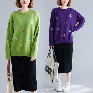 Monster Embroidered Sweater