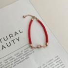 Alloy Red String Bracelet Red - One Size