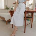 High-waist Long Flare Skirt
