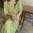 Short-sleeve Dress Green - One Size