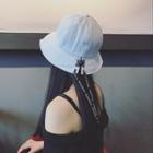 Lettering Strap Lace-up Bucket Hat