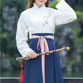 Set: Ancient Style Wrapped Top + Long Skirt