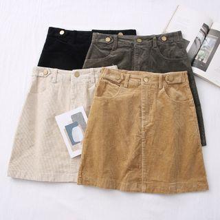 Corduroy High-waist Mini Skirt