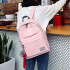 Nylon Backpack With Pom Pom