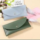 Fur Charm Faux Leather Long Wallet