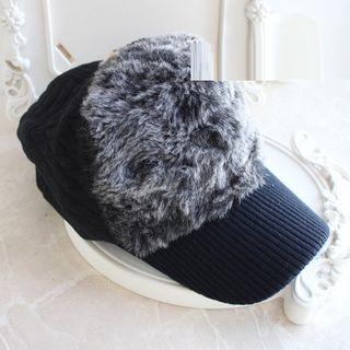 Furry Quilted Baseball Hat