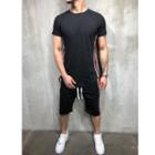 Set: Striped Side Short-sleeve T-shirt + Shorts