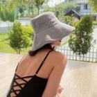 Plaid Sun Hat Black & White - One Size
