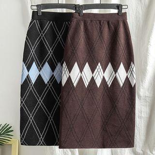 Argyle Knit Skirt