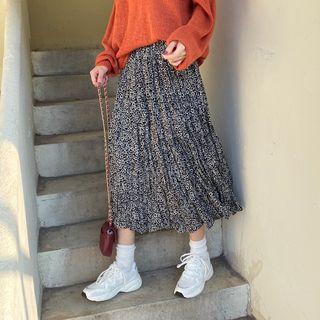 Floral Crinkled Skirt