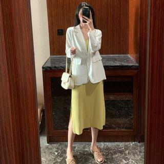 Single-breasted Blazer / Midi Tank Dress