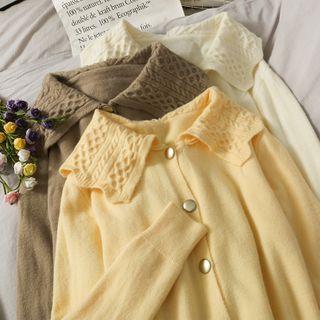 Plain Woolen Single Breasted Cardigan