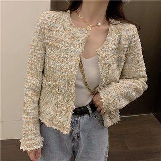Pocket Detail Tweed Jacket