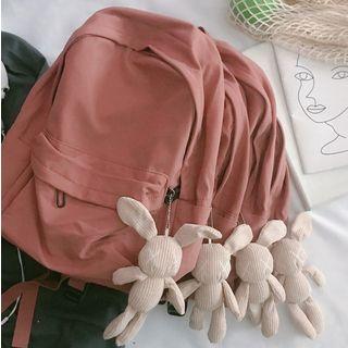 Drawstring Embroidered Backpack Tangerine + Rabbit - One Size