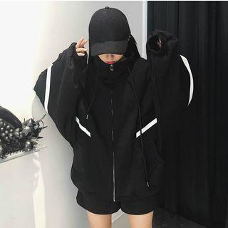High-neck Striped Jacket