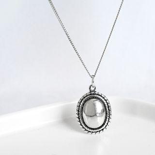 925 Sterling Silver Oval Necklace
