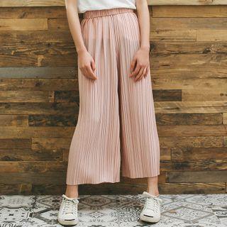 Chiffon Wide-leg Pants Pink - One Size