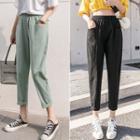 Band-waist Tapered Cropped Pants