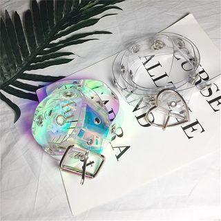 Geometric-buckle Transparent Belt