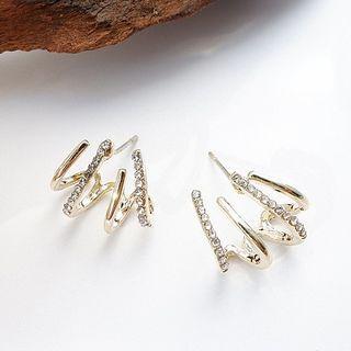 Diamond Paw Earring As Shown In Figure - One Size